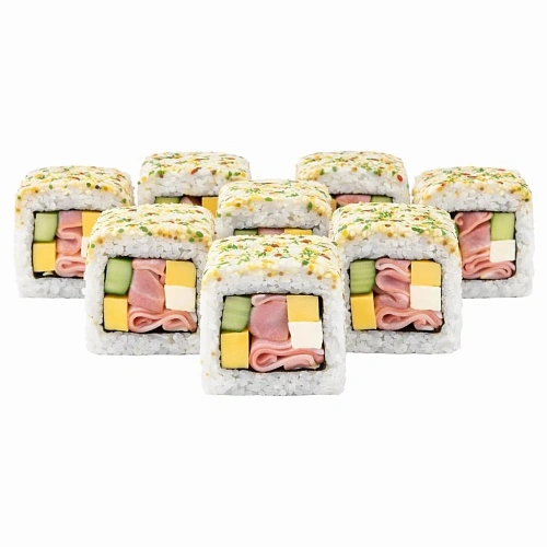 Ролл Оливье с ветчиной