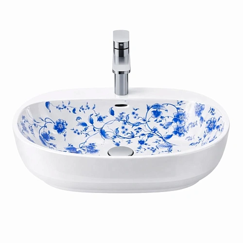 Раковина накладная AquaLux с рисунком